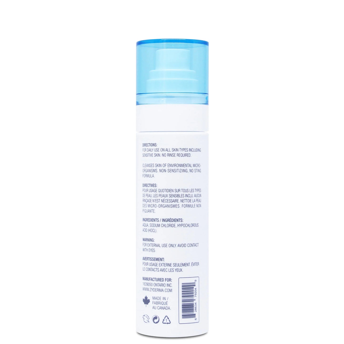 Zyderma Hypochlorus acid HOCL mist